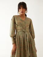 ZEBA DRESS - SAGE view 5