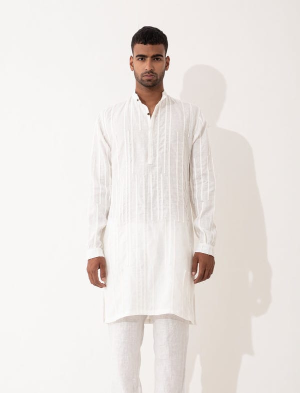 SON OF A NOBLE - SNOB — ERMAC KURTA  -  WHITE