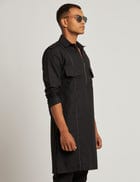 PATHAN KURTA - BLACK view 2