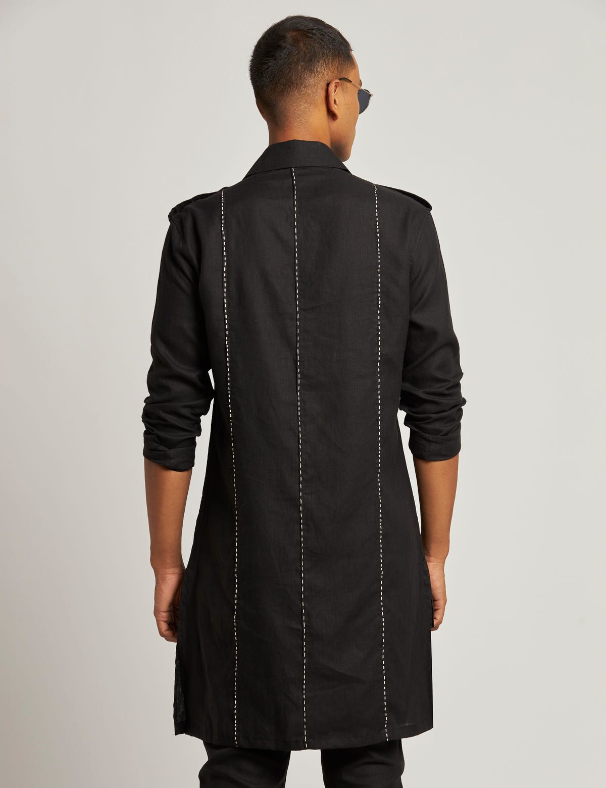 PATHAN KURTA - BLACK - image 3