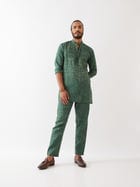 JASPER NETWORK KURTA SET - GREEN view 6
