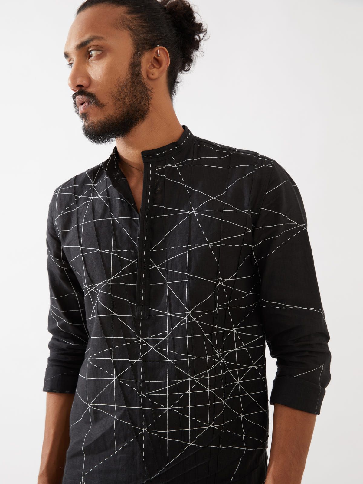 JASPER NETWORK KURTA SET - BLACK - image 6