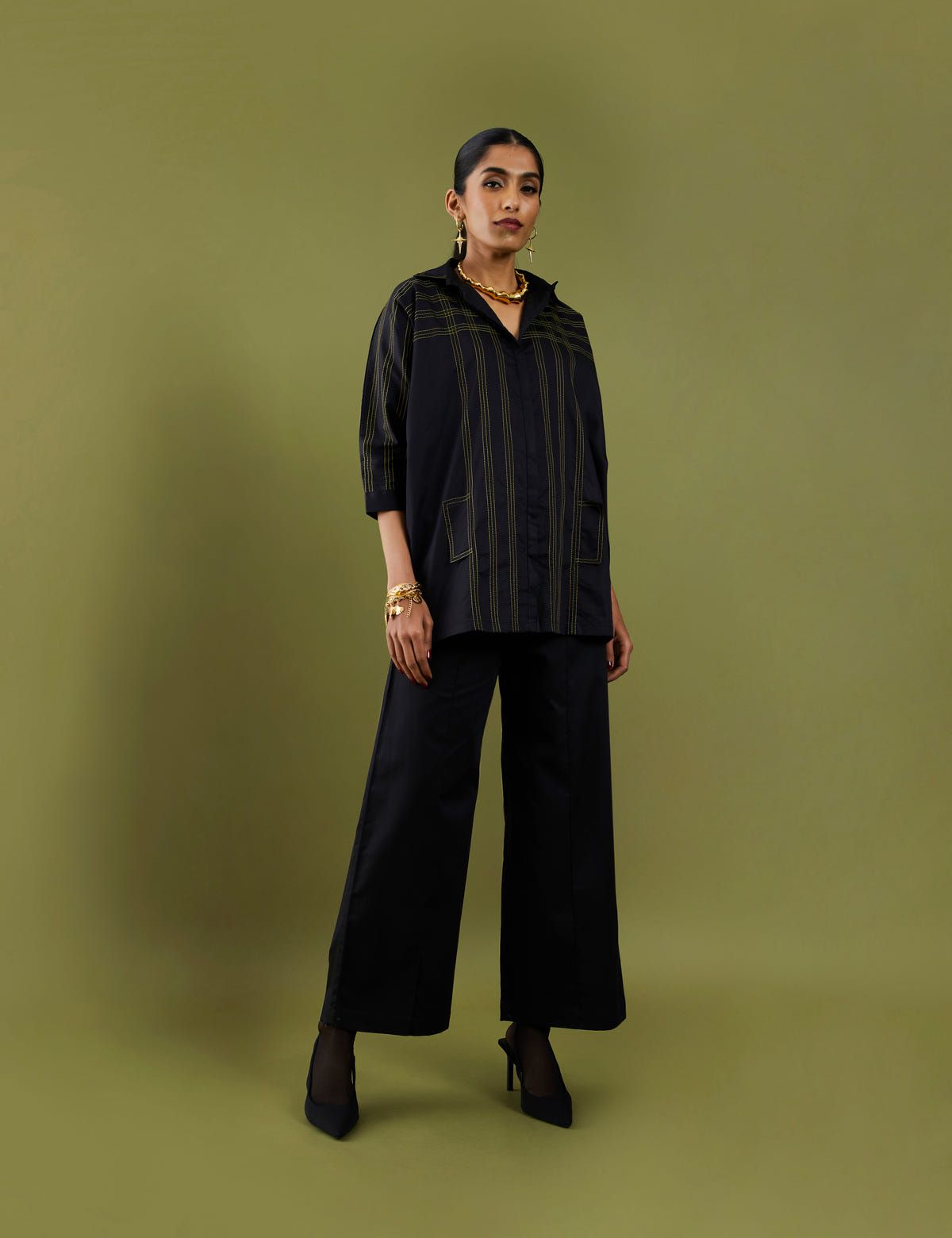 GRID SHIRT - BLACK - image 5