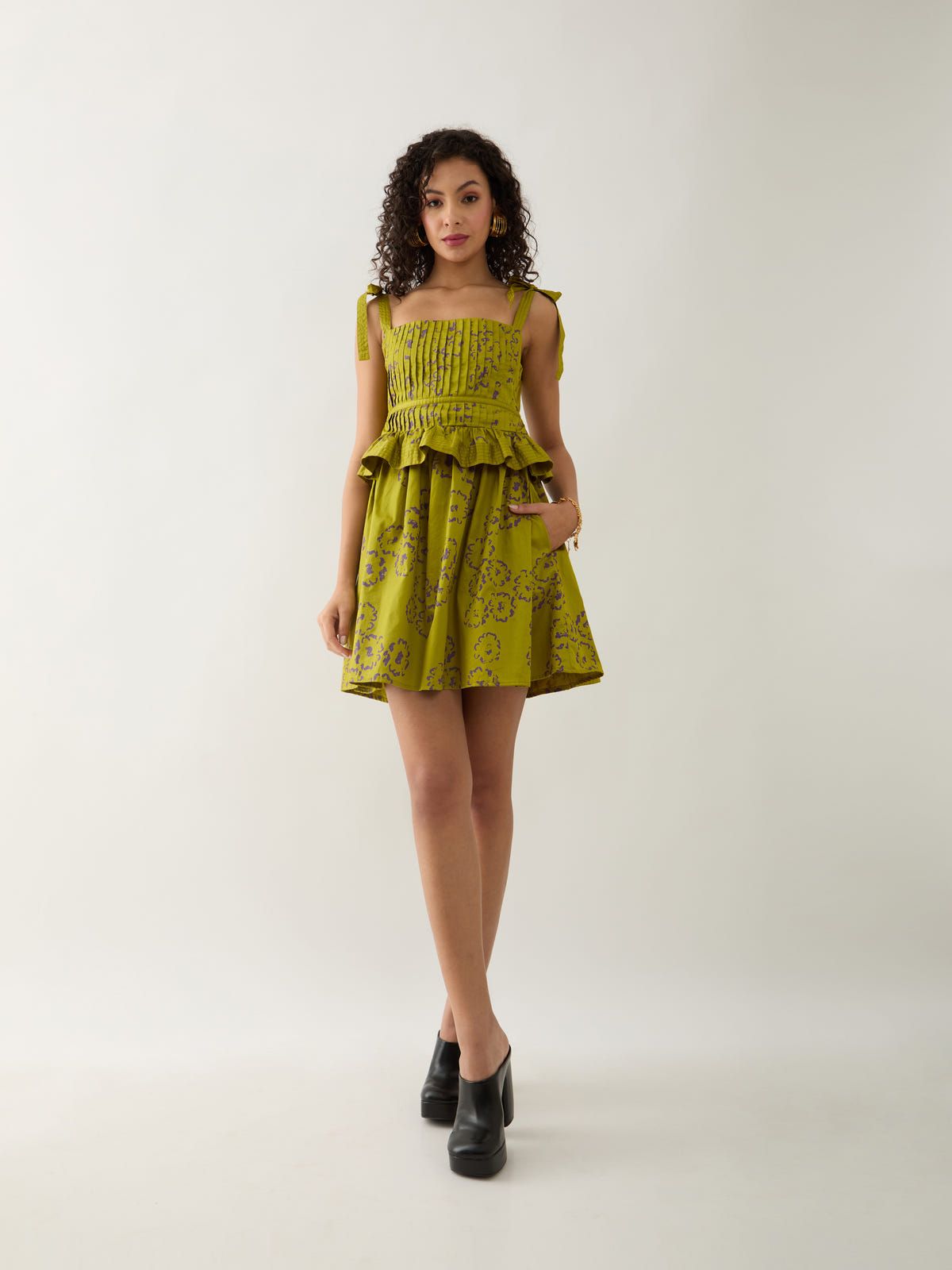 MAUD DRESS - LEAF - image 1