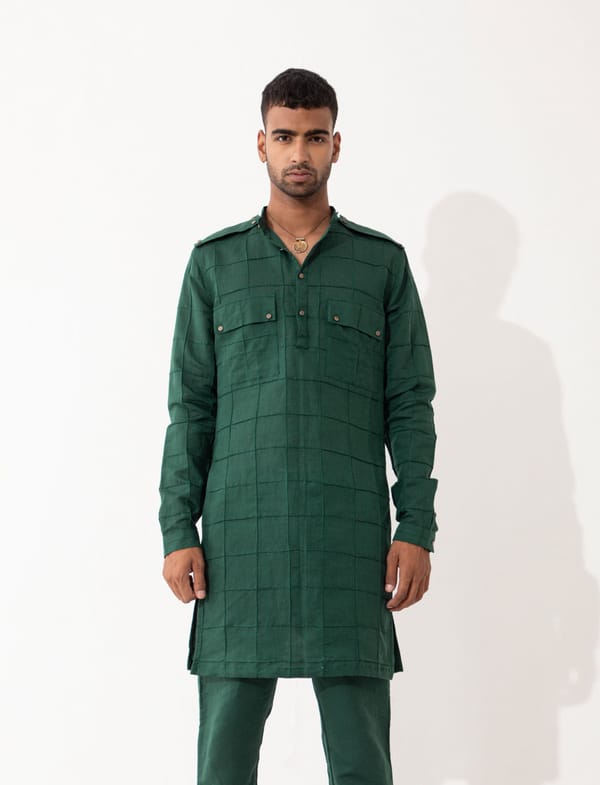 SON OF A NOBLE - SNOB — CARTER KURTA  -  GREEN