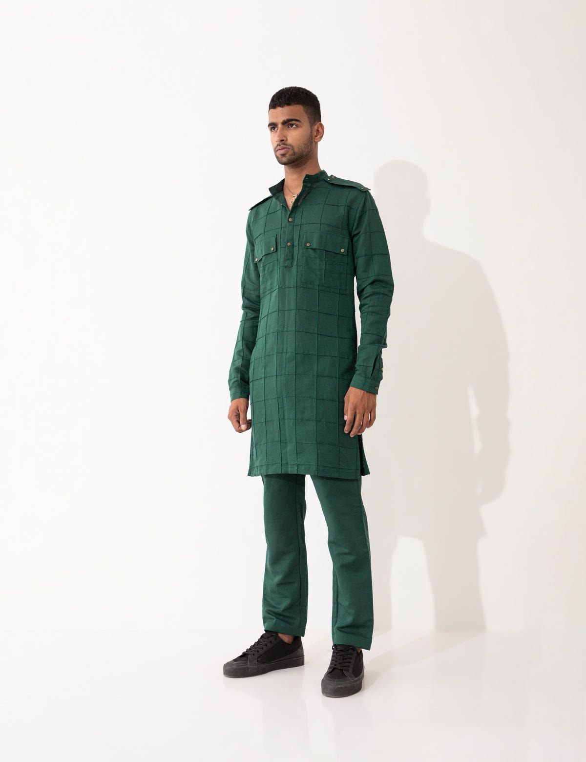 CARTER KURTA  -  GREEN - image 3