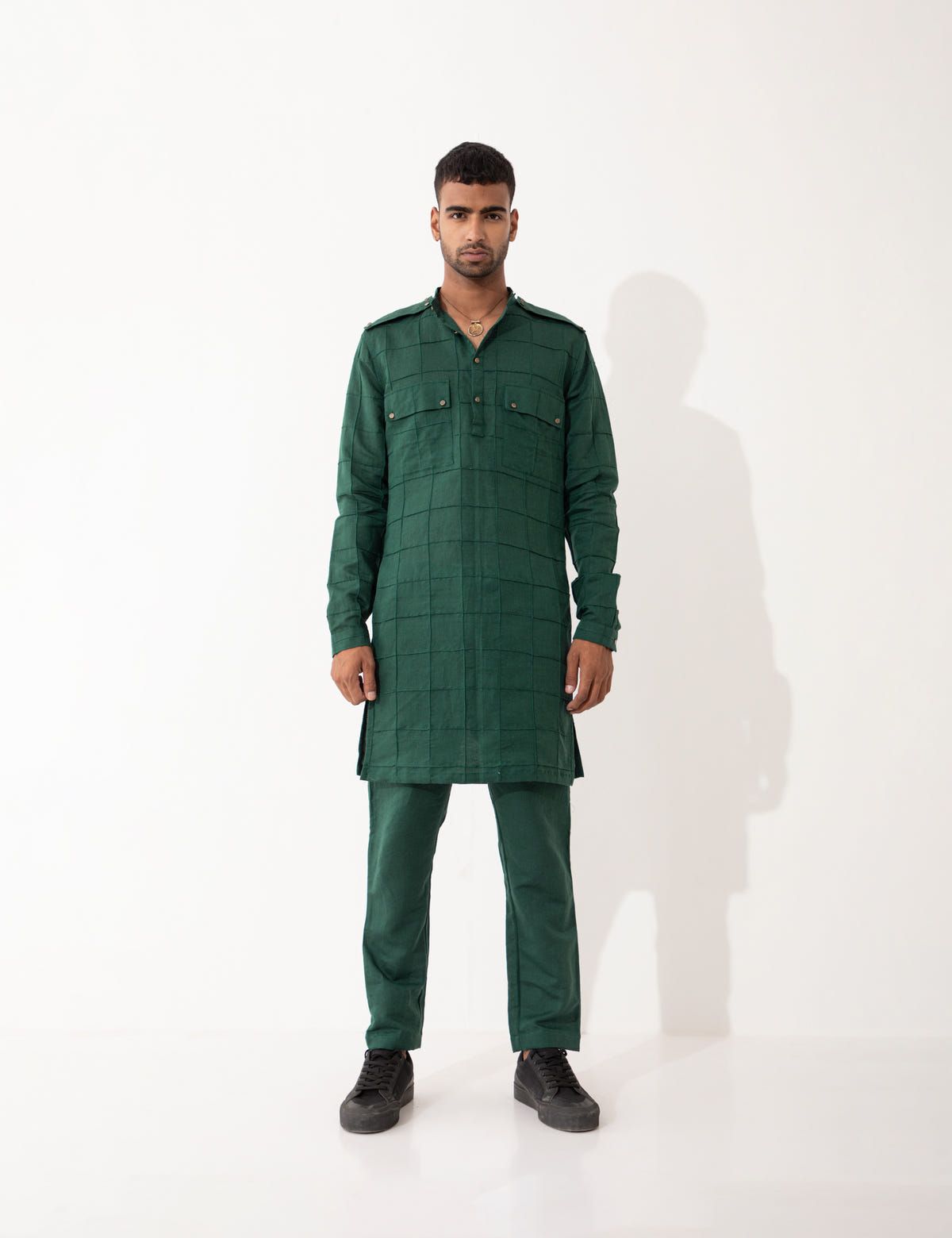 CARTER KURTA  -  GREEN - image 4