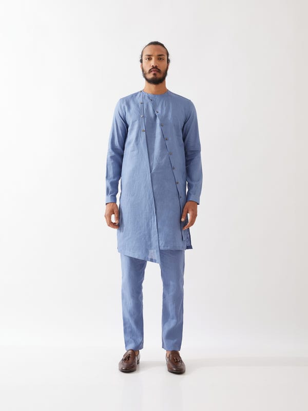 SON OF A NOBLE - SNOB — JAXON KURTA - BLUE