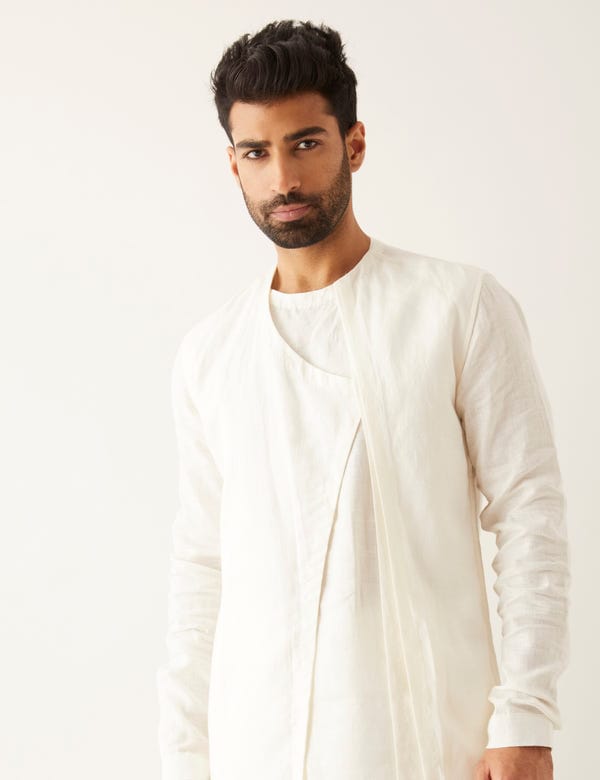 SON OF A NOBLE - SNOB — TABBY - KURTA - WHITE