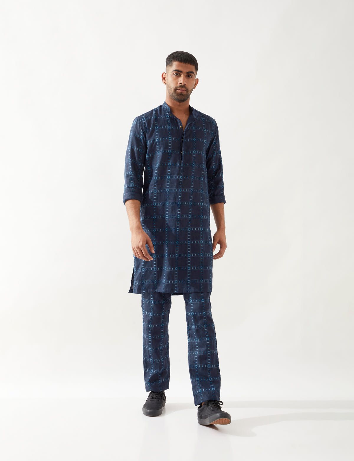 KENT REGAL KURTA SET - NAVY - image 1
