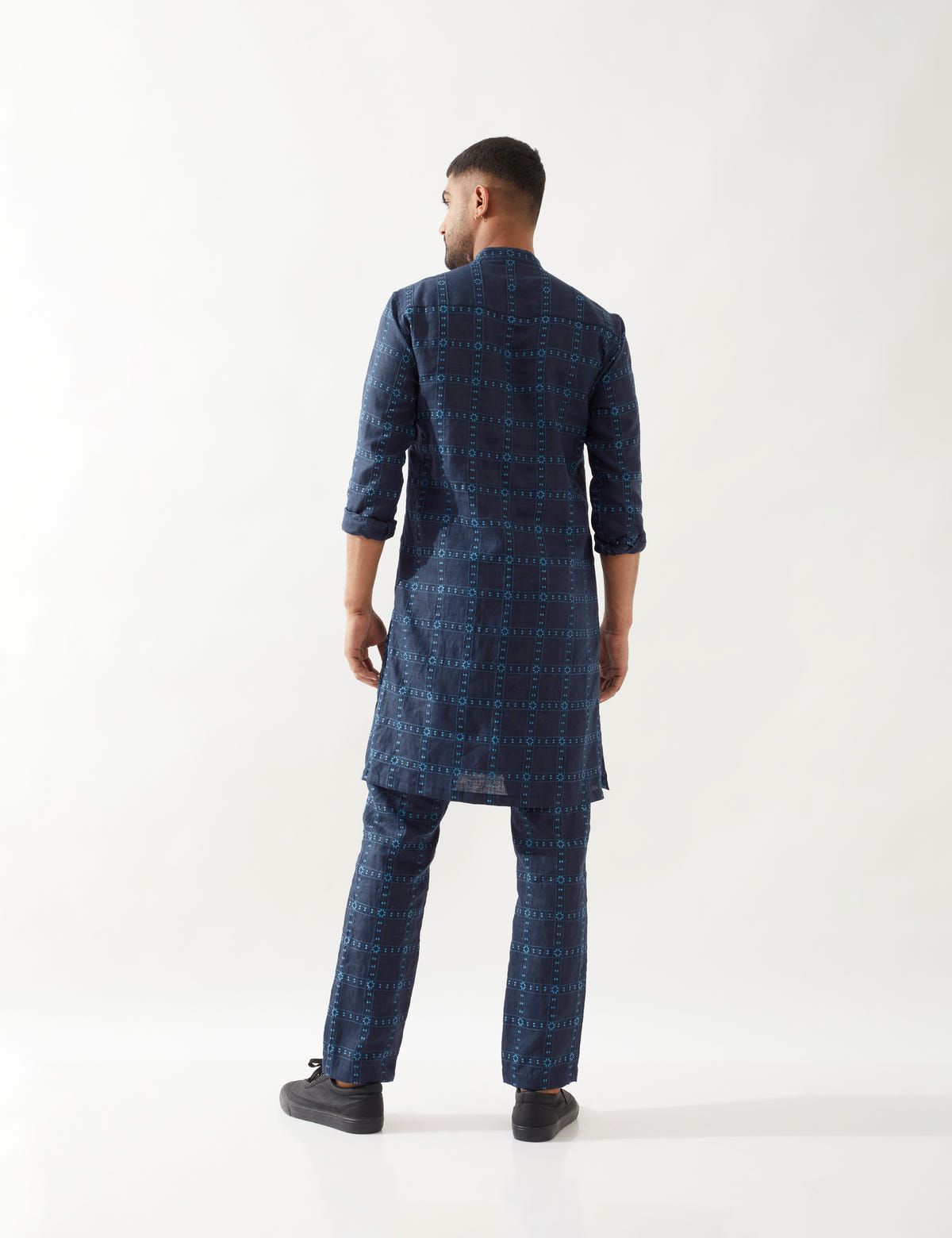KENT REGAL KURTA SET - NAVY - image 3