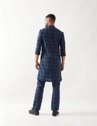 KENT REGAL KURTA SET - NAVY view 3