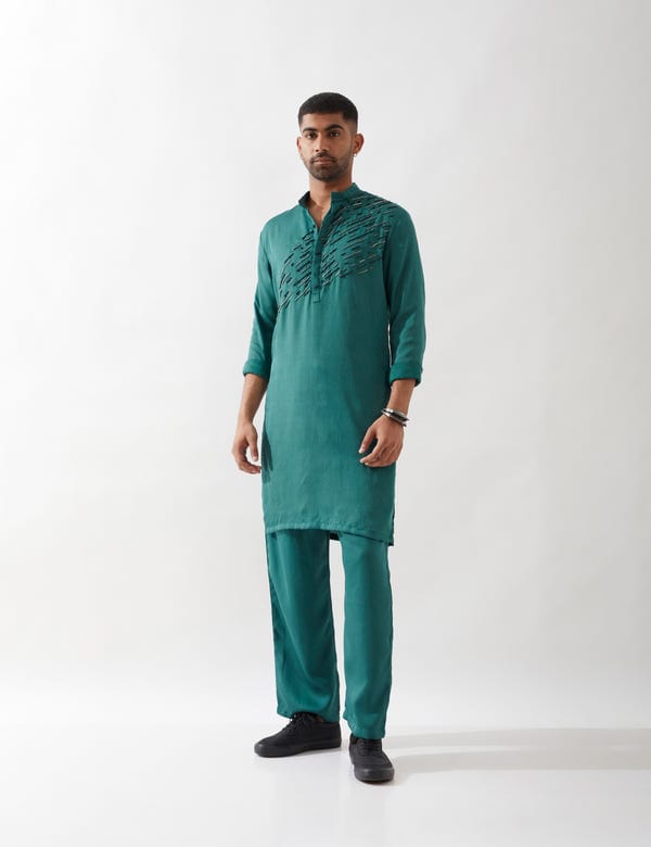 SON OF A NOBLE - SNOB — WYNN KURTA SET - EMERALD