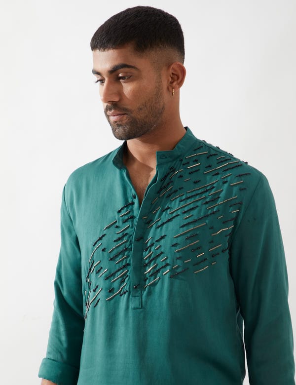 SON OF A NOBLE - SNOB — WYNN KURTA SET - EMERALD