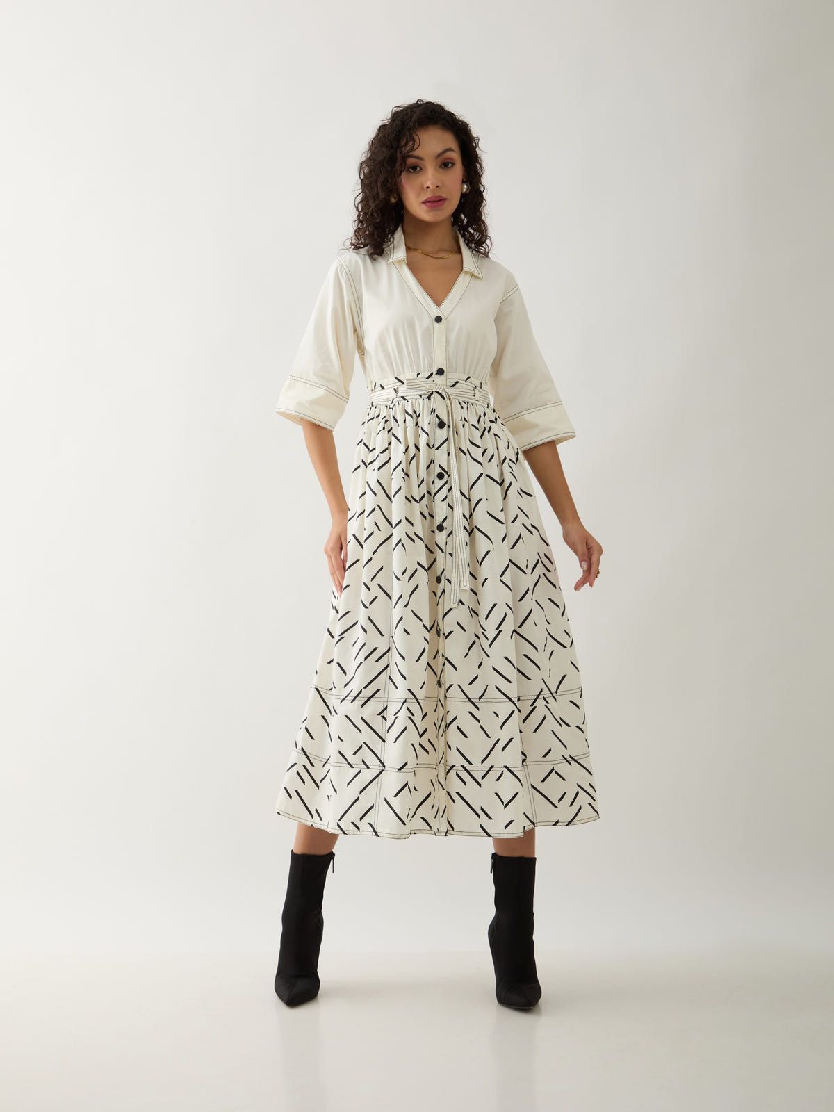 DELTA DRESS - OFF WHITE - image 1