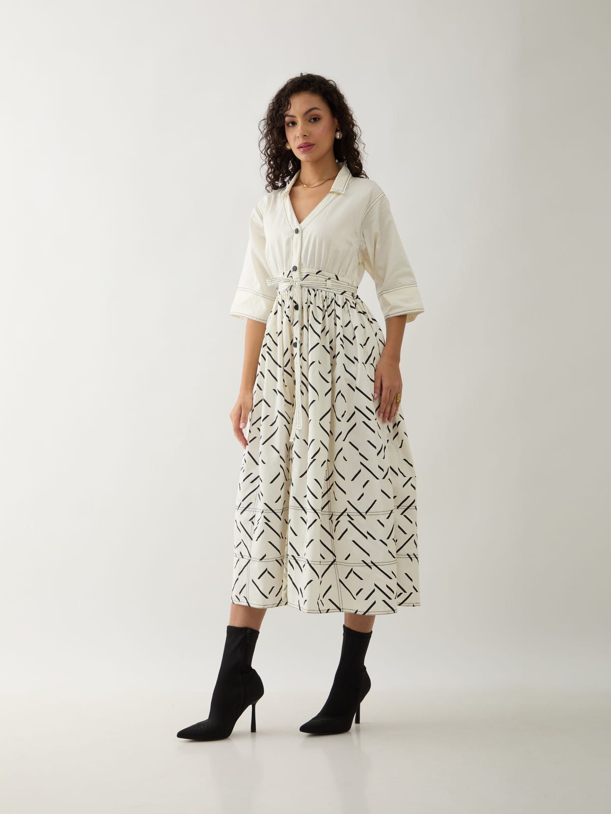 DELTA DRESS - OFF WHITE - image 2