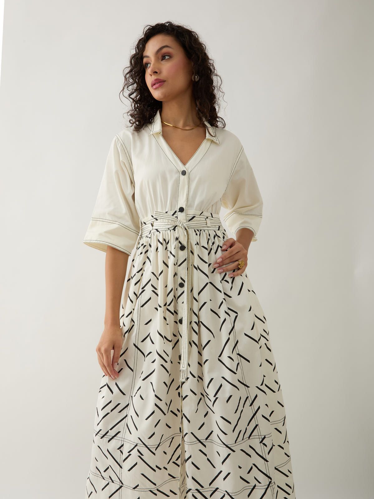 DELTA DRESS - OFF WHITE - image 4