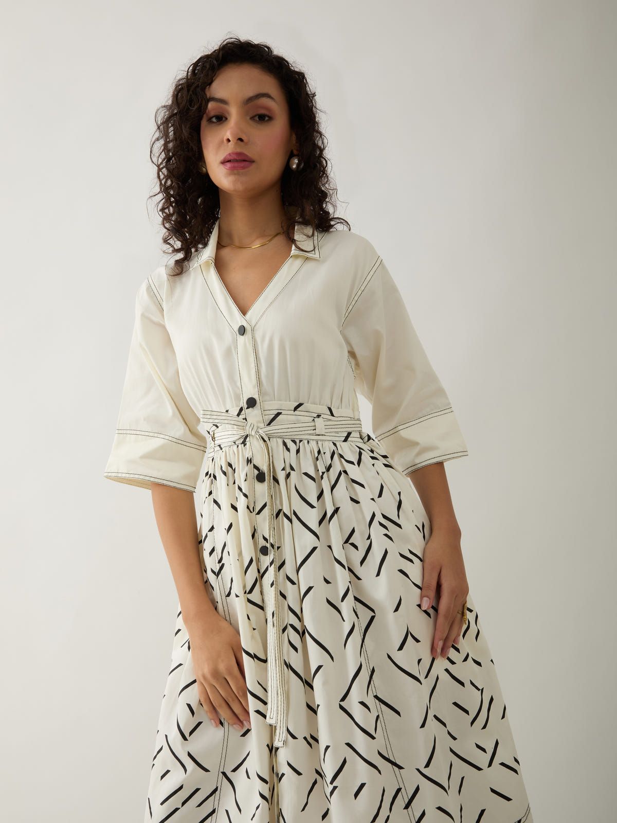 DELTA DRESS - OFF WHITE - image 5
