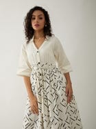 DELTA DRESS - OFF WHITE view 5
