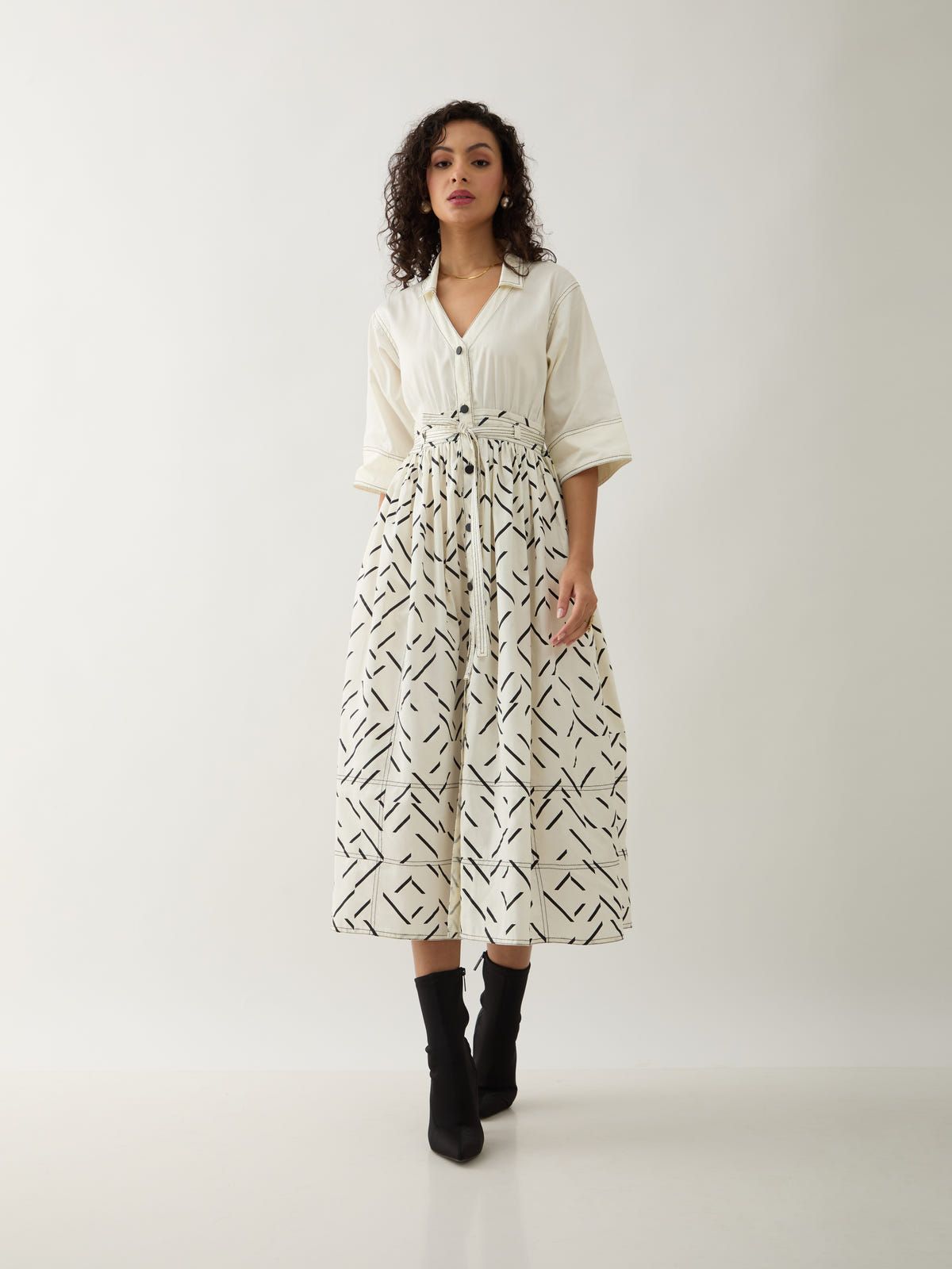 DELTA DRESS - OFF WHITE - image 6