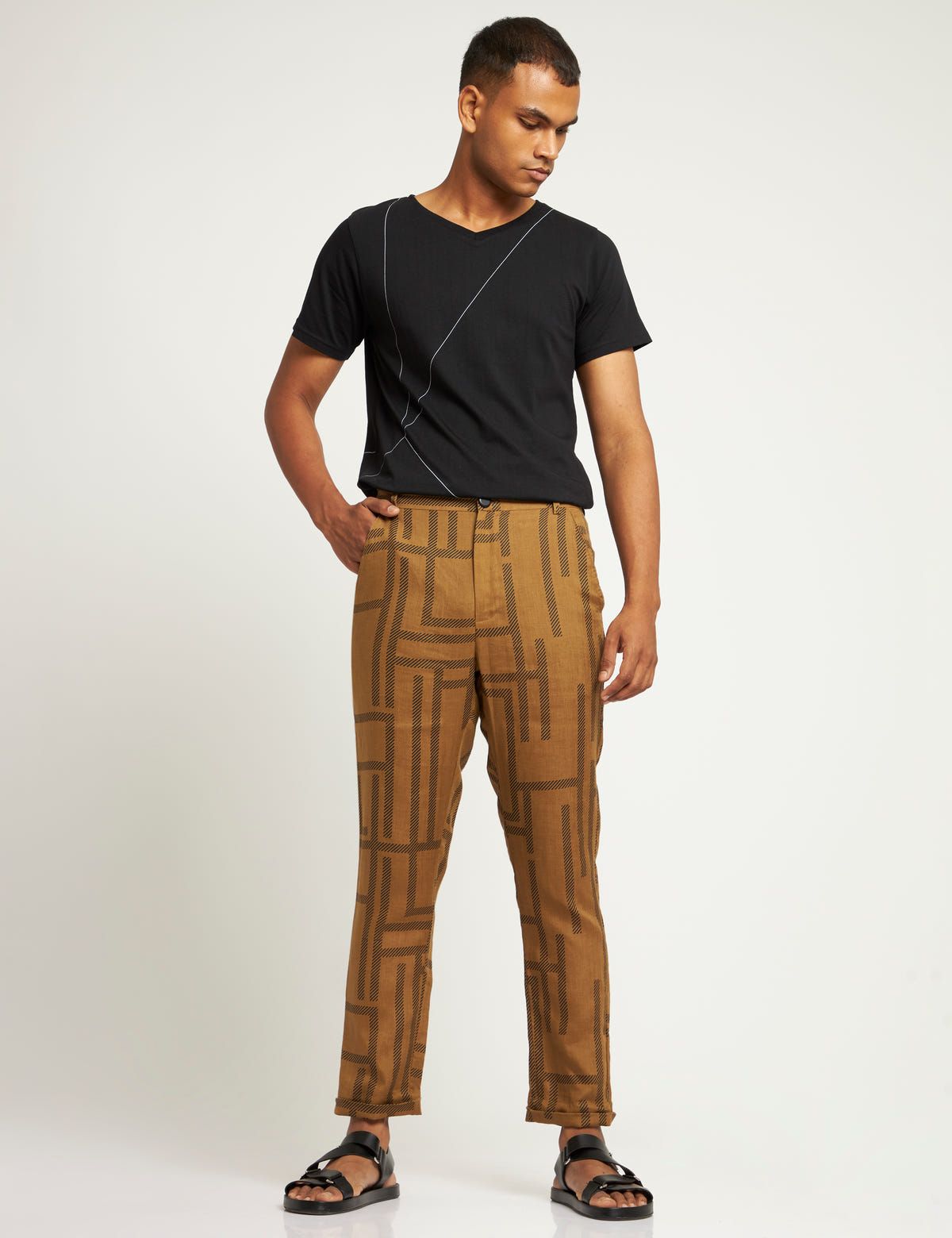 TOCO - TROUSER - MAZE - GOLDEN BROWN - image 4