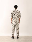 KRISH STENCIL KURTA - IVORY view 4