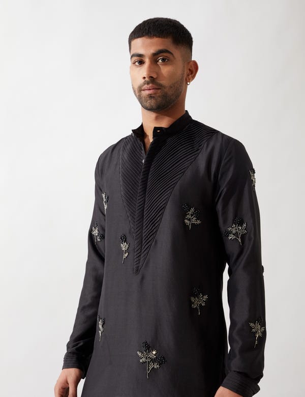 SON OF A NOBLE - SNOB — NASH KURTA SET - BLACK