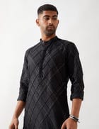 NATHAN ARGILE KURTA - BLACK view 2