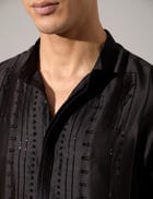 Robert Hand Embroidered Kurta Set - Black view 1