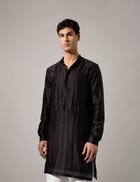 Robert Hand Embroidered Kurta Set - Black view 2