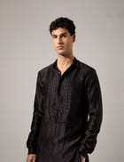 Robert Hand Embroidered Kurta Set - Black view 6
