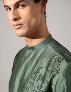 Tyrion Hand Embroidered Kurta Set - Sage view 1