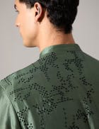 Tyrion Hand Embroidered Kurta Set - Sage view 6
