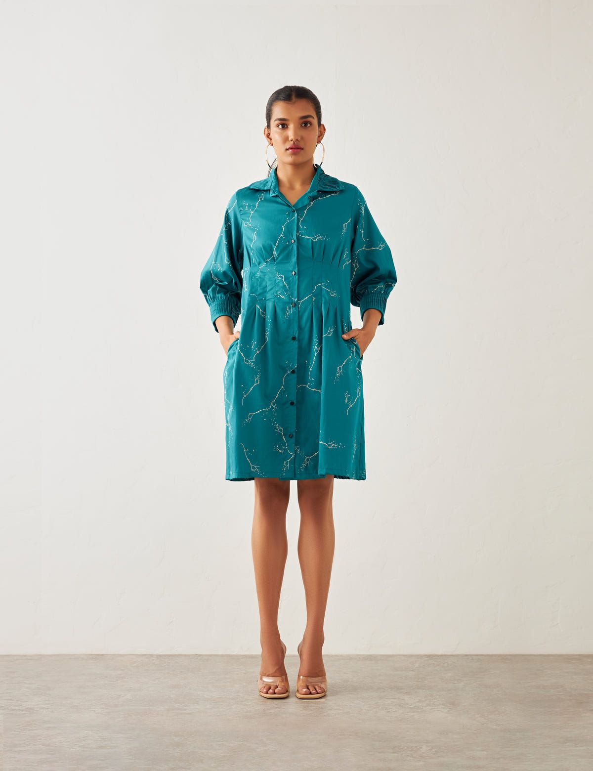 LISA DRESS - TEAL - image 2
