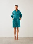 LISA DRESS - TEAL view 2