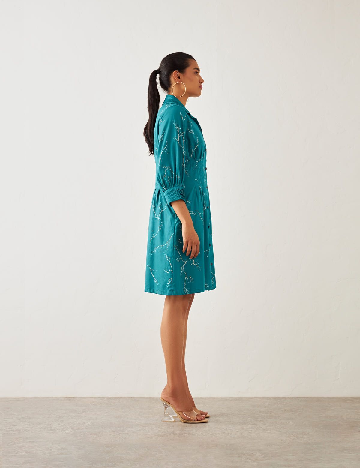 LISA DRESS - TEAL - image 3