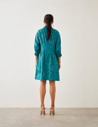 LISA DRESS - TEAL view 4