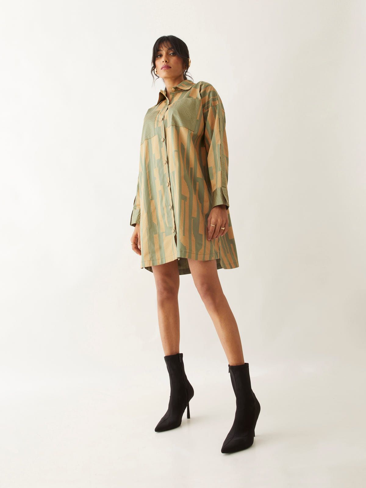 ROONIE DRESS - SAGE - image 2