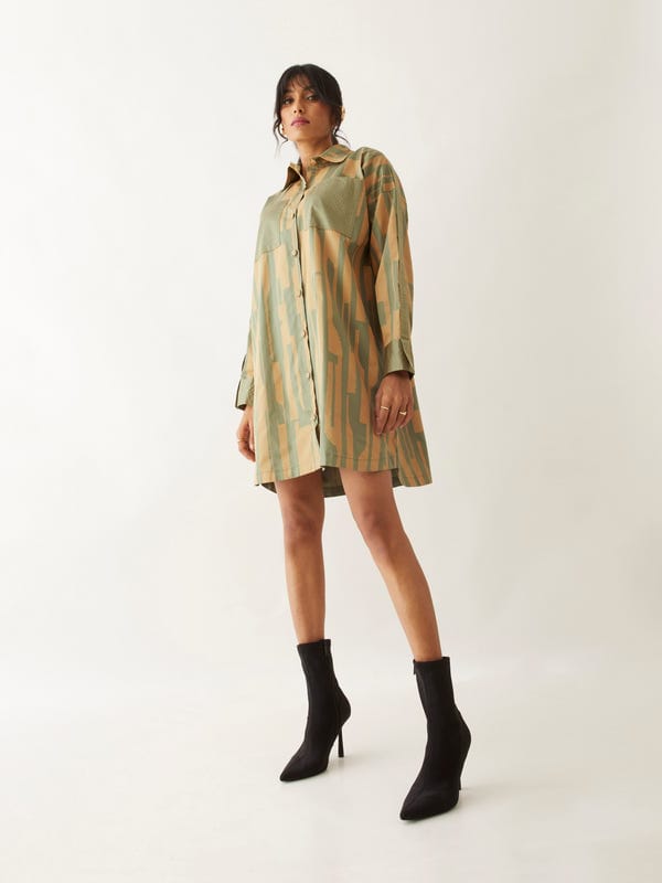 SON OF A NOBLE - SNOB — ROONIE DRESS - SAGE