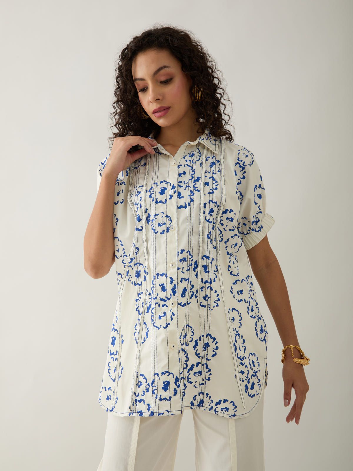 DEMURE SHIRT - OFF WHITE - image 4