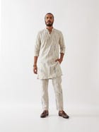 DECLAN BOTANICA KURTA - IVORY view 3
