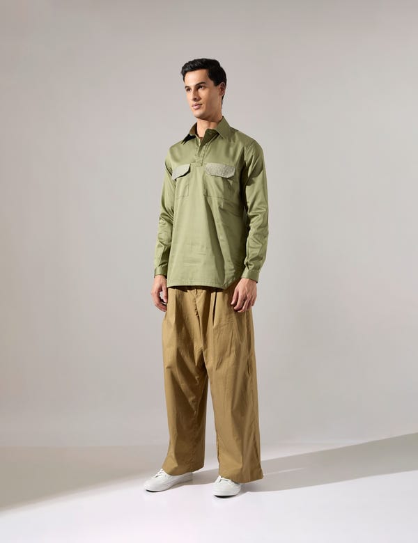 SON OF A NOBLE - SNOB — Russell Shirt - Sage - Look