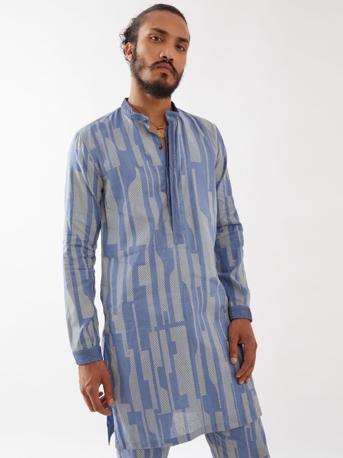 VINCENT SPACES KURTA SET - BLUE - image 1