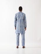 VINCENT SPACES KURTA SET - BLUE view 4