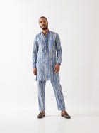 VINCENT SPACES KURTA SET - BLUE view 5