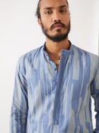 VINCENT SPACES KURTA SET - BLUE view 7
