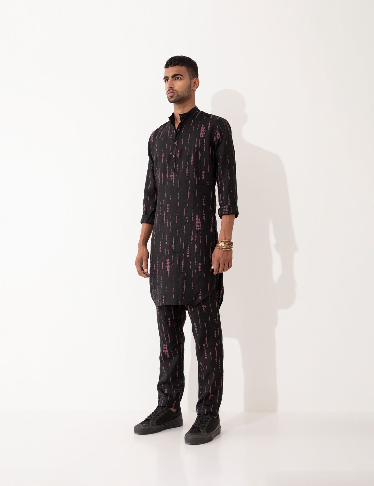 ZANDER BLOT KURTA - BLACK - image 2