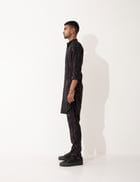 ZANDER BLOT KURTA - BLACK view 3
