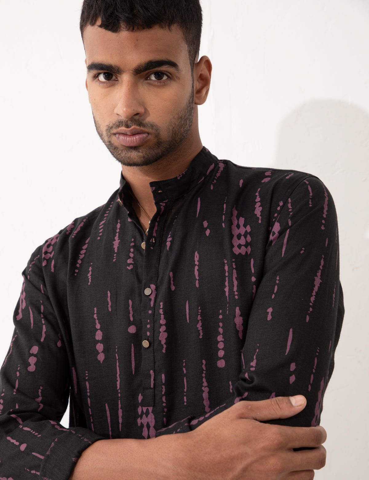 ZANDER BLOT KURTA - BLACK - image 7