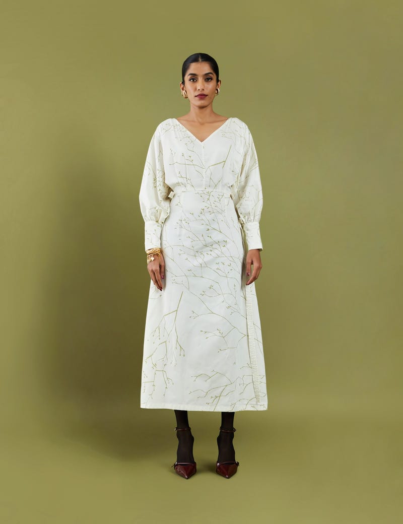 THEA DRESS - OFF WHITE